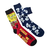 Spongebob Squarepants™ Mens Crew Socks 2-Pack