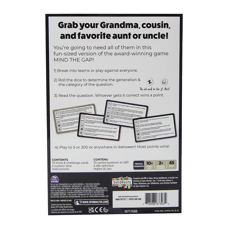 Mind The Gap™ Good To Go! Trivia Game