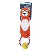 Crinkle Critter & Rope Dog Toy