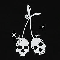 cherry skulls graphic tee