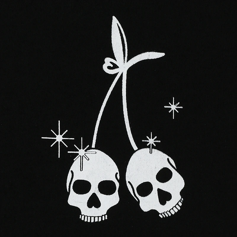 cherry skulls graphic tee