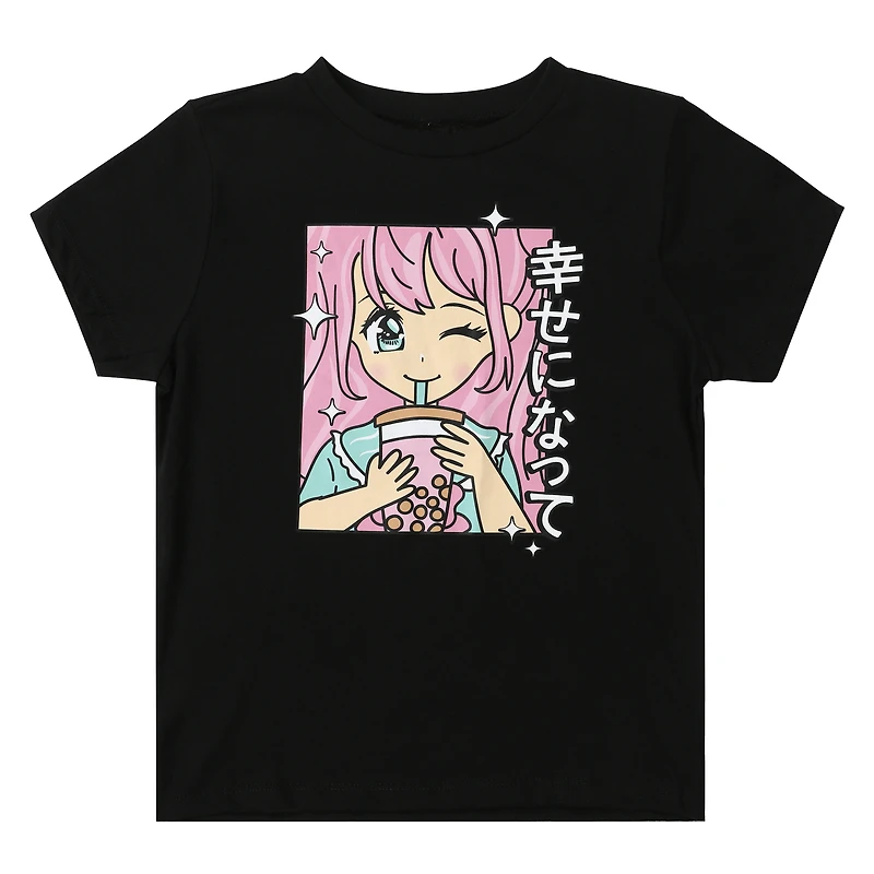 Juniors Anime Boba Graphic Tee