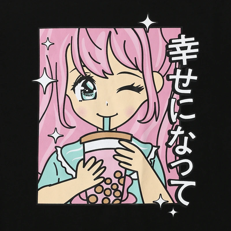 Juniors Anime Boba Graphic Tee