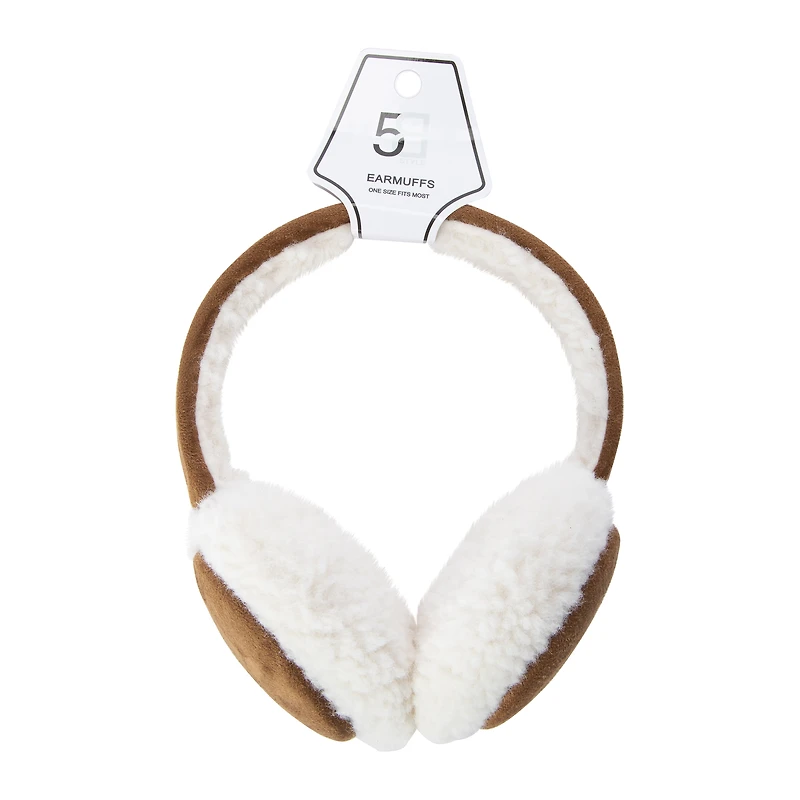 Faux Suede & Sherpa Earmuffs