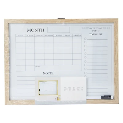 framed chalk board calendar 12in x 16in