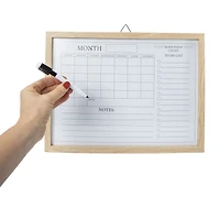 framed chalk board calendar 12in x 16in