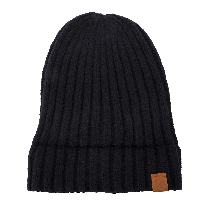 rib knit beanie hat