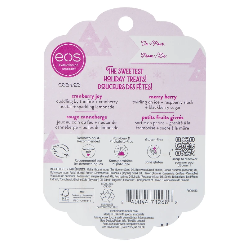 eos® limited edition holiday collection™ lip balm 2-pack