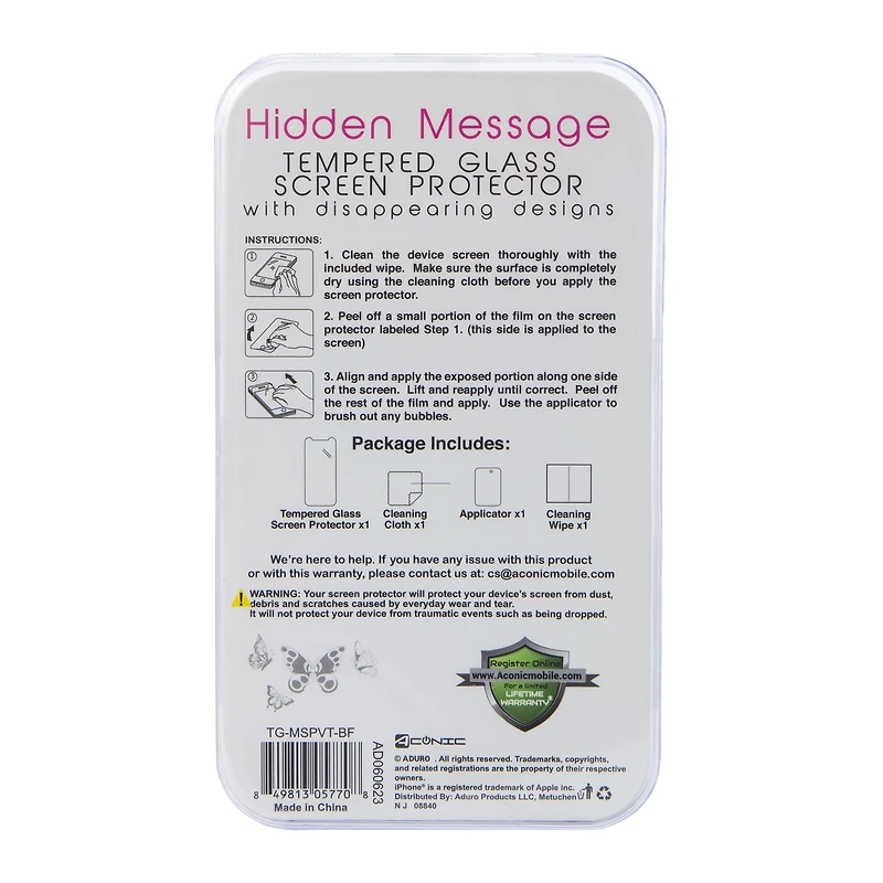 hidden message screen protector for iPhone 14®/13 Pro®