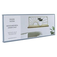 Wood & Metal Sun Ray Shelf 15in x 6in