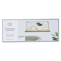 Wood & Metal Sun Ray Shelf 15in x 6in