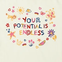 juniors 'your potential is endless' graphic tee
