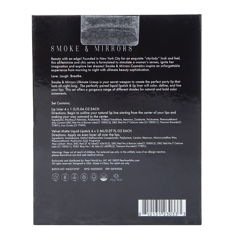 Smoke & Mirrors Infused Lip Kit 8-Piece