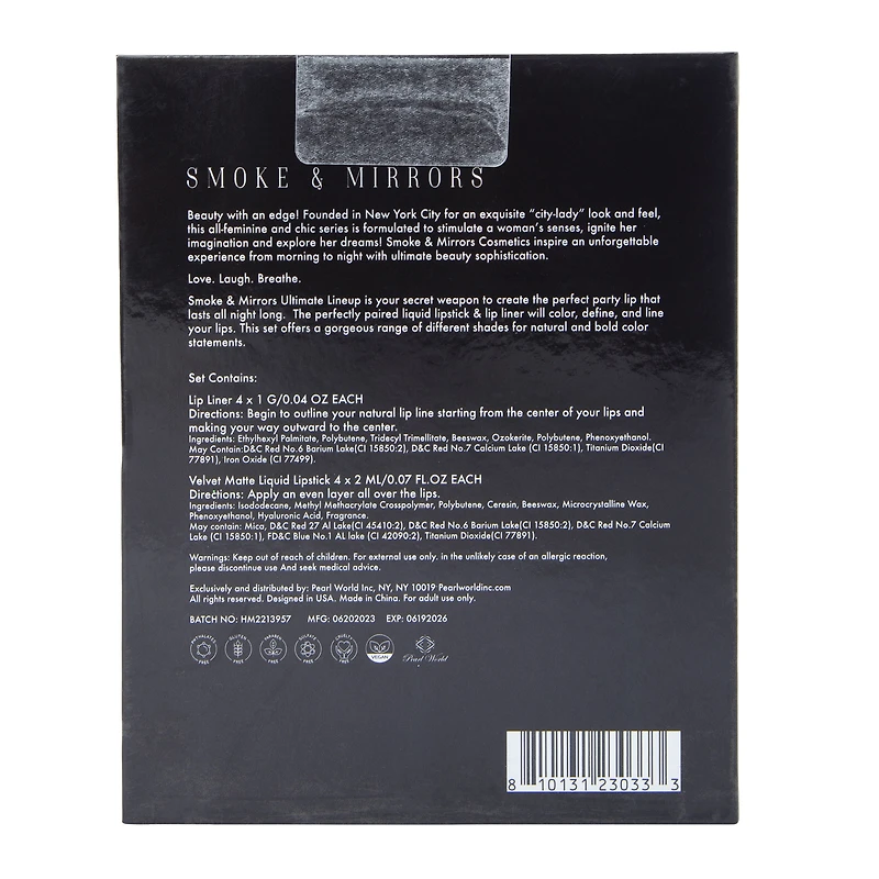 Smoke & Mirrors Infused Lip Kit 8-Piece