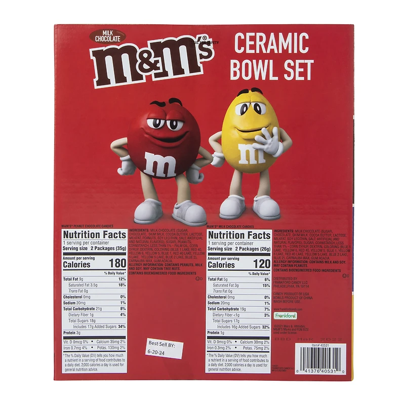 M&M’s® Ceramic Bowls 4-Pack Set