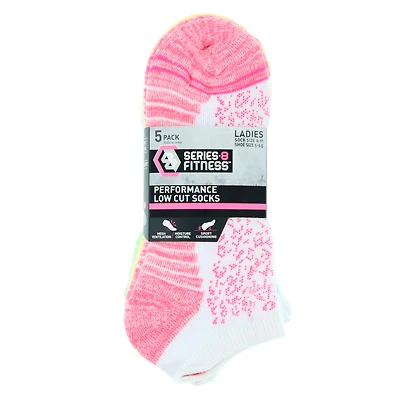 Series-8 Fitness™ Ladies Performance Low-Cut Socks 5-Pack
