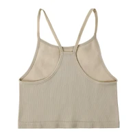 Ribbed High Neck Tank Top