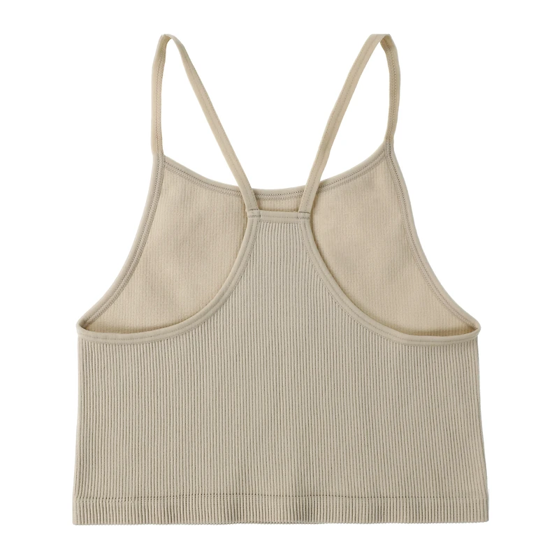 Ribbed High Neck Tank Top