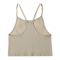 Ribbed High Neck Tank Top