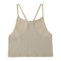 Ribbed High Neck Tank Top