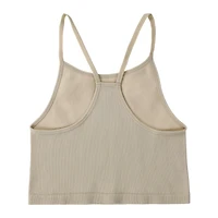 Ribbed High Neck Tank Top