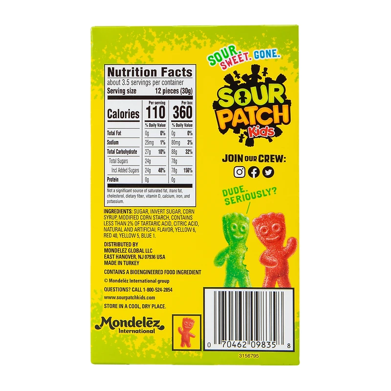 Sour Patch Kids® Movie Candy Box 3.5oz