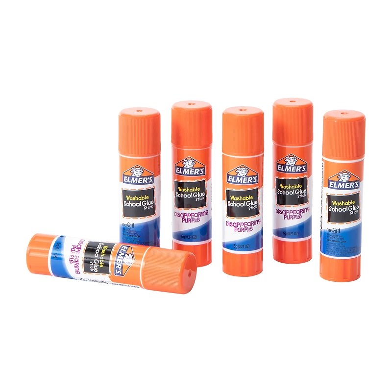 Elmer's® Washable Disappearing Purple School Glue Sticks 6-Count