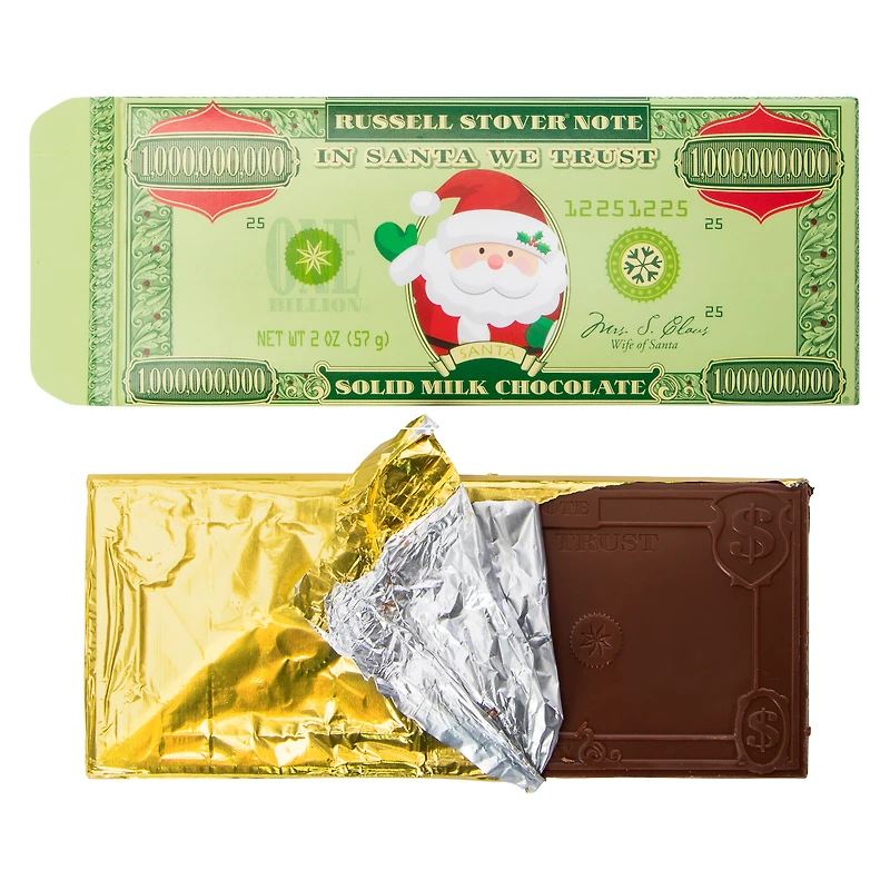 Russel Stover® One Billion Dollar Santa Claus Chocolate Bar