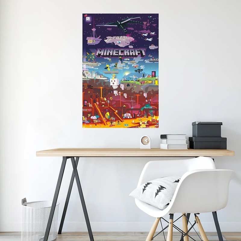 Minecraft™ World Poster 22.37in x 34in