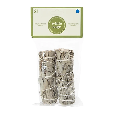 premium white sage smudge wand 2-count