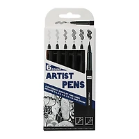 6-count artist pens set - black ink
