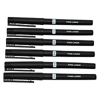 6-count artist pens set - black ink