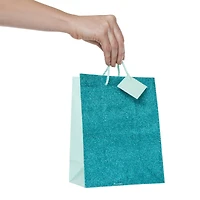 medium pastel glitter gift bag 9in x 7in
