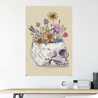 Rachel Caldwell Flower Skull Poster 22.37in x 34in