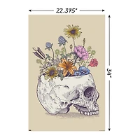 Rachel Caldwell Flower Skull Poster 22.37in x 34in