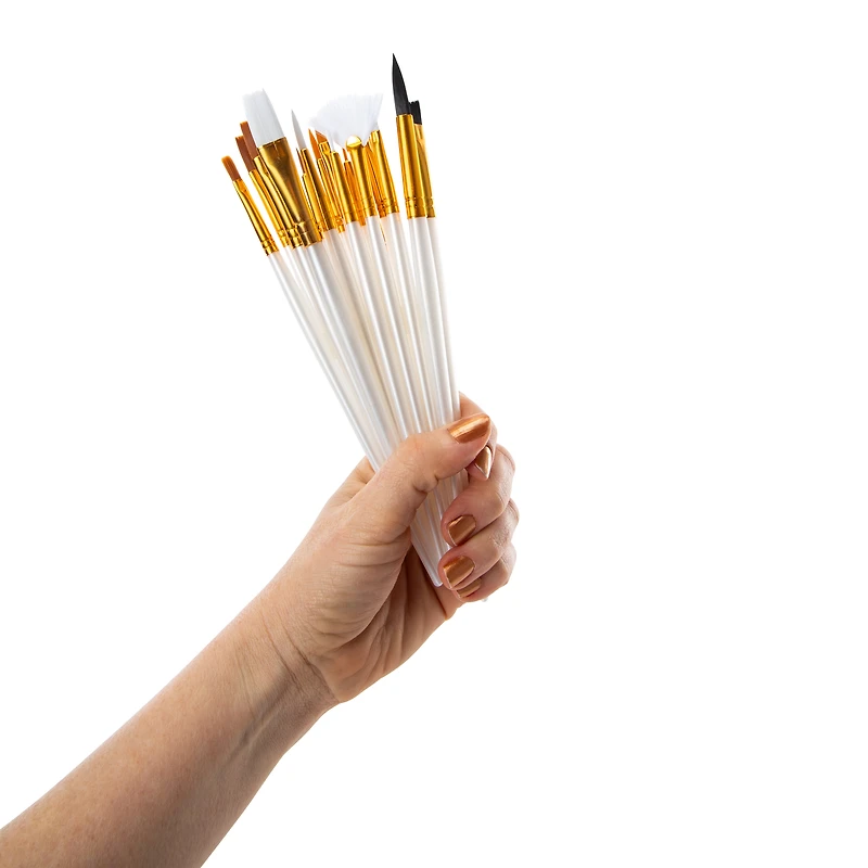 Mixed Media Paint Brushes 18-Count (Styles May Vary)