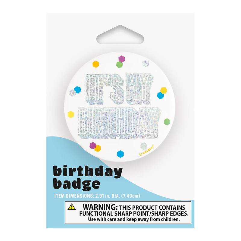 'it's my birthday' button pin