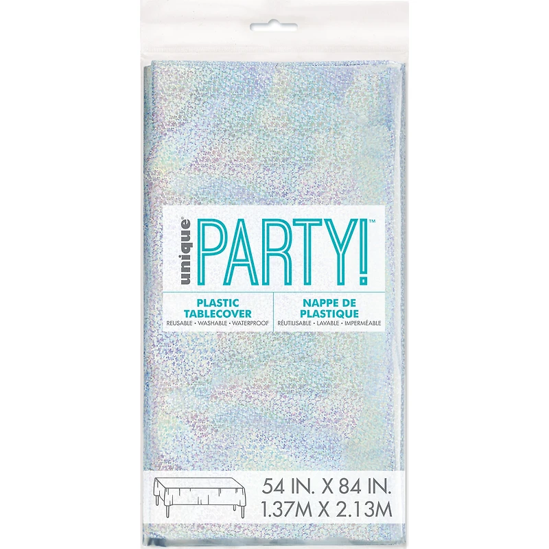 7ft holographic foil party table cover