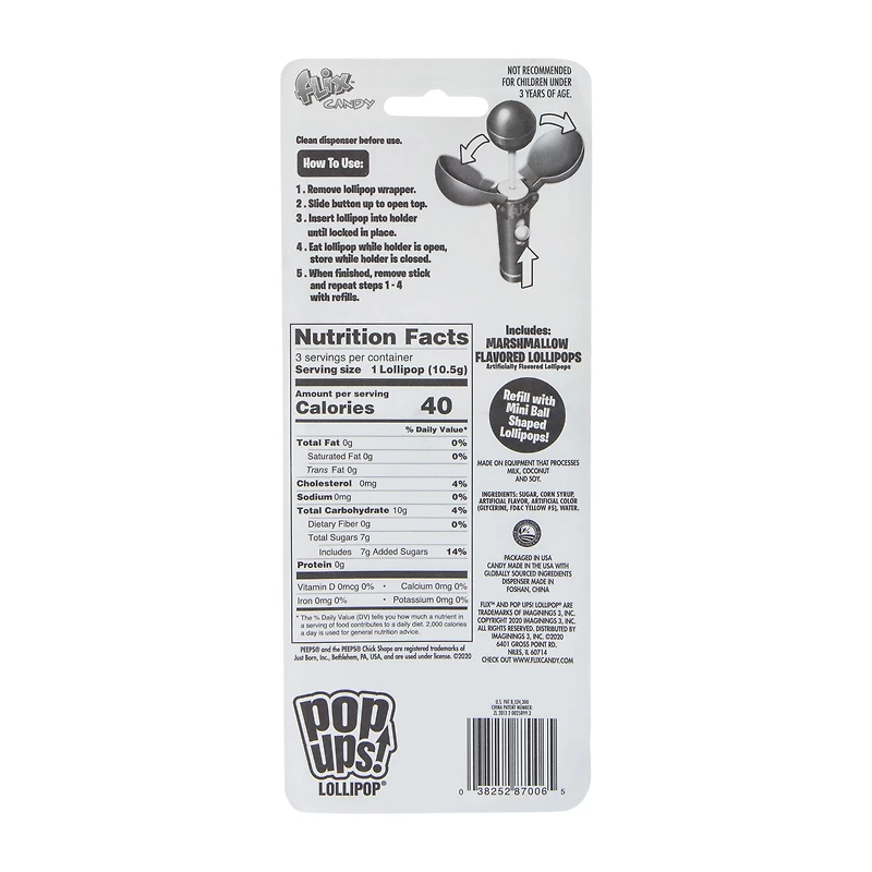 peeps® pop ups!® lollipops case & 3-pop set