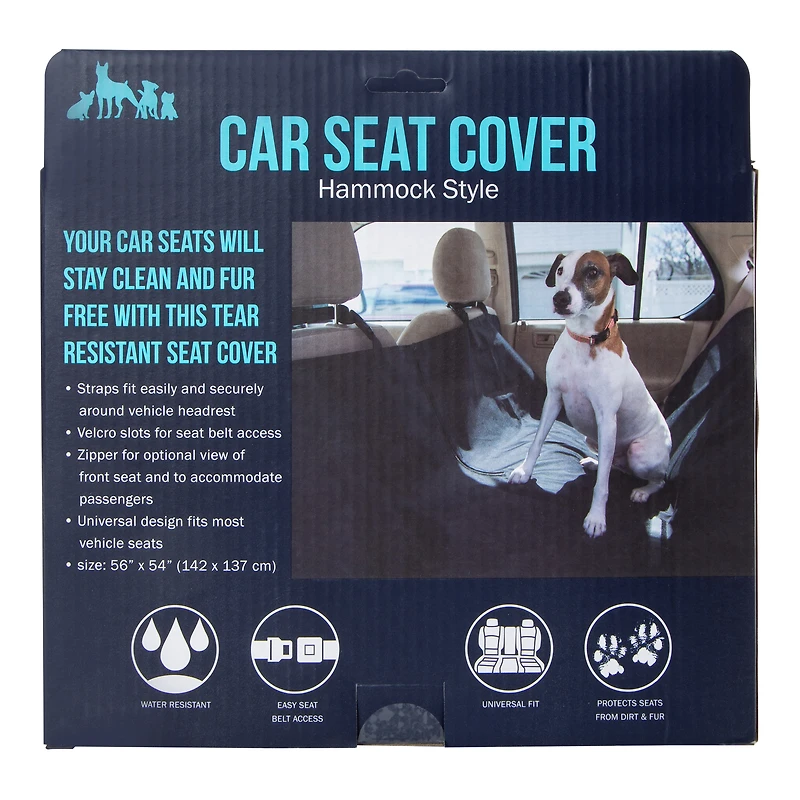 Hammock-Style Car Seat Pet Cover 56in x 54in