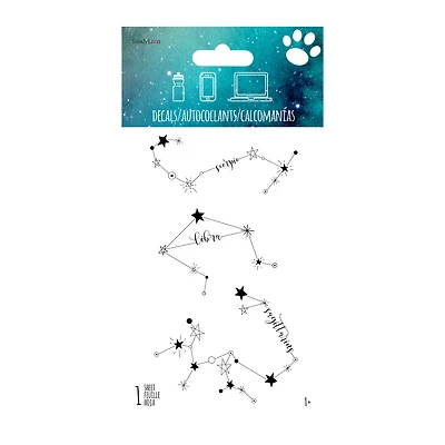 Scorpio, Libra & Sagittarius Zodiac Constellations Sticker Decal 4in x 8in