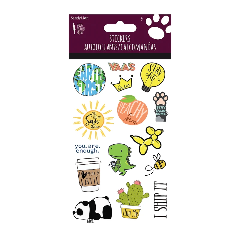 Trendy Stickers 4 Sheets
