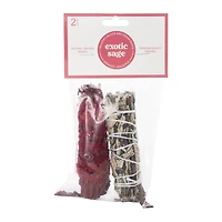 exotic sage smudge wands 2-pack - dragon's blood & yerba santa