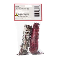 exotic sage smudge wands 2-pack - dragon's blood & yerba santa