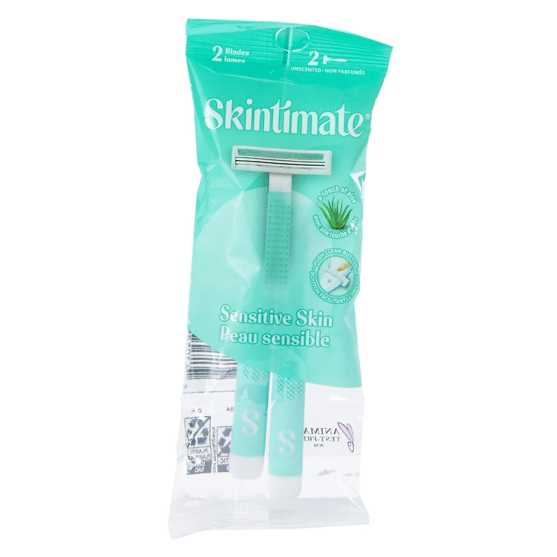 Skintimate® Sensitive Skin Double Blade Razors 2-Pack