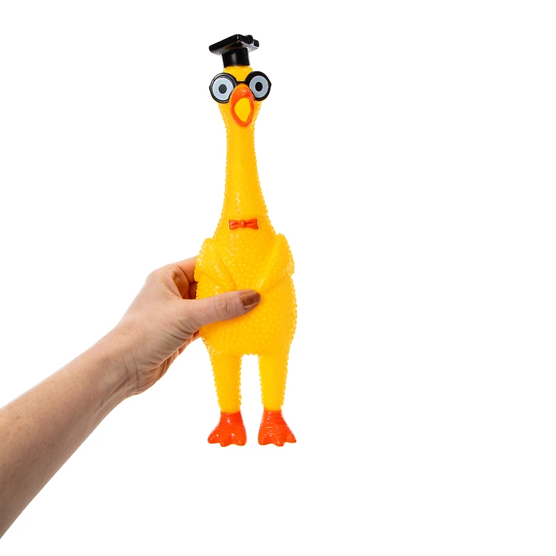 squawkin' chik'n® noisemaker toy rubber chicken