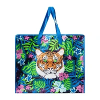 Jumbo Reusable Shopping Bag W/ Zipper 22in X 18.5in - Tiger