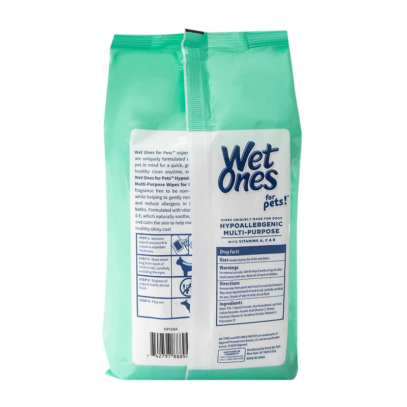 Wet Ones For Pets!™ Hypoallergenic Multi-Purpose 100-Wipes