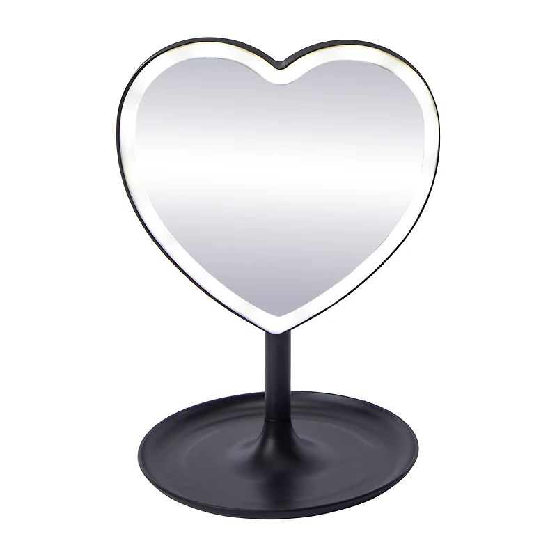 heart-shaped LED vanity mirror
