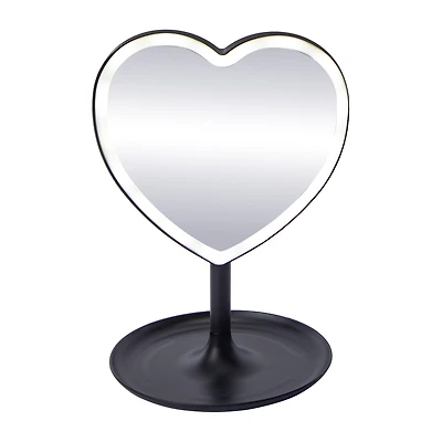 heart-shaped LED vanity mirror
